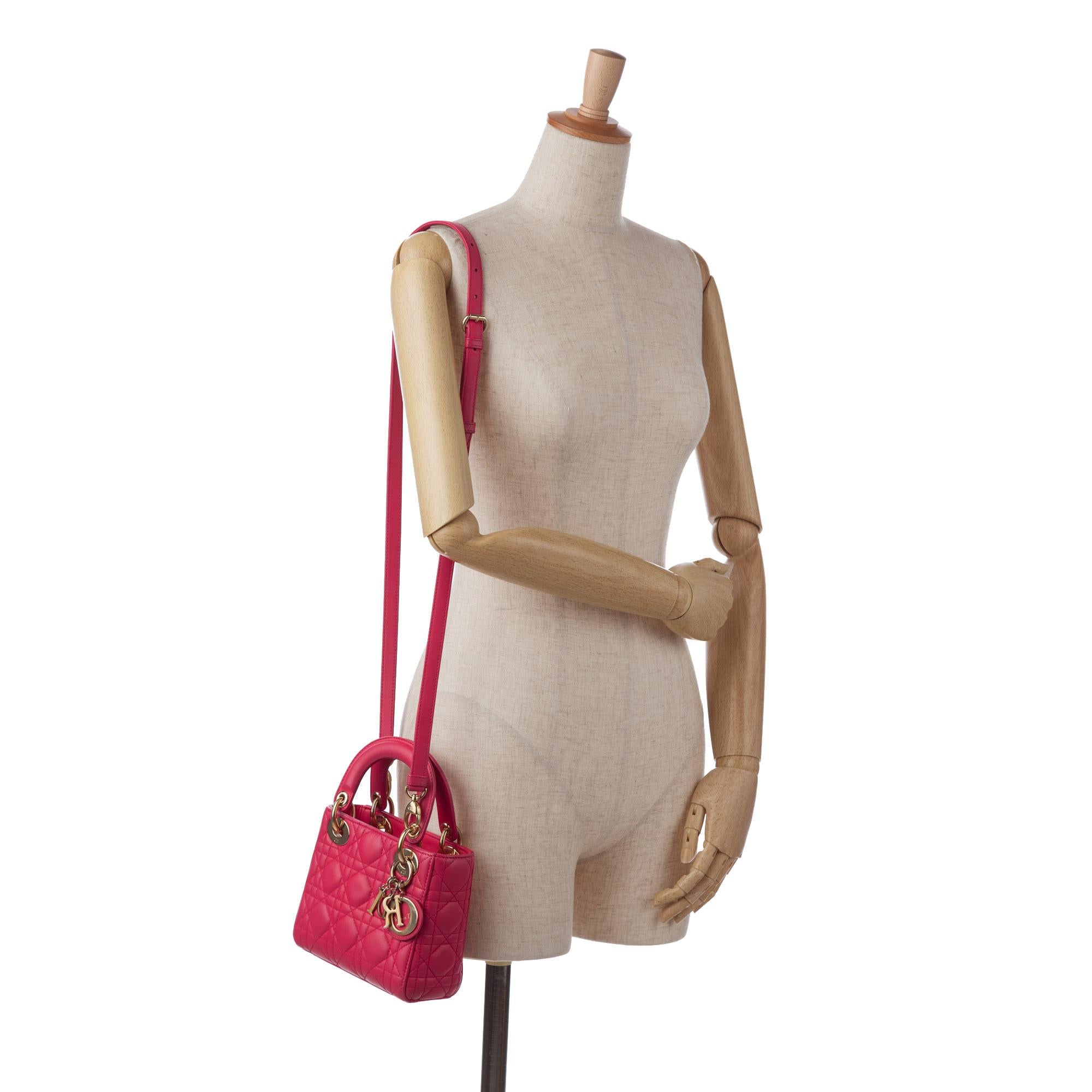 Dior Mini Lambskin Cannage Lady Dior (SHG-wGrjFc)