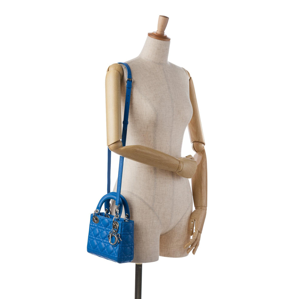 Dior Mini Lambskin Cannage Lady Dior (SHG-UhDxF1)