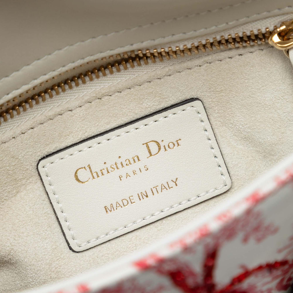 Dior Mini Lambskin Floral Toile de Jouy Lady Dior