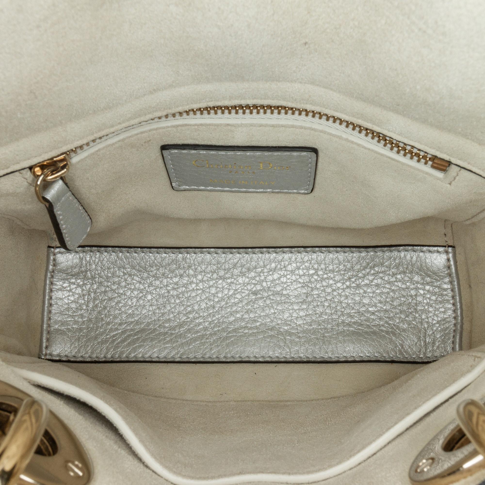 Dior Mini Metallic Calfskin Cannage Supple Lady Dior (SHG-TXv18m)