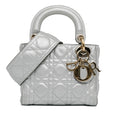 Dior Mini Metallic Calfskin Cannage Supple Lady Dior (SHG-SgmKqY)