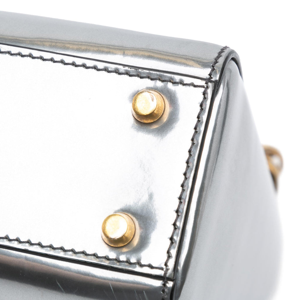 Dior Mini Metallic Glazed Calfskin Lady Dior