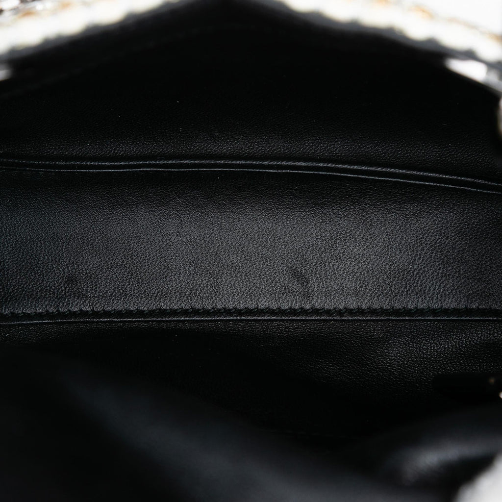 Dior Mini Metallic Leather Woven Tweed Lady Dior