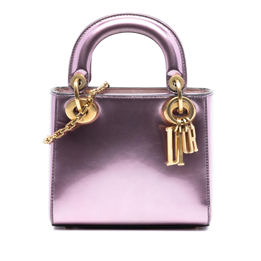 Dior Mini Metallic Patent Lady Dior
