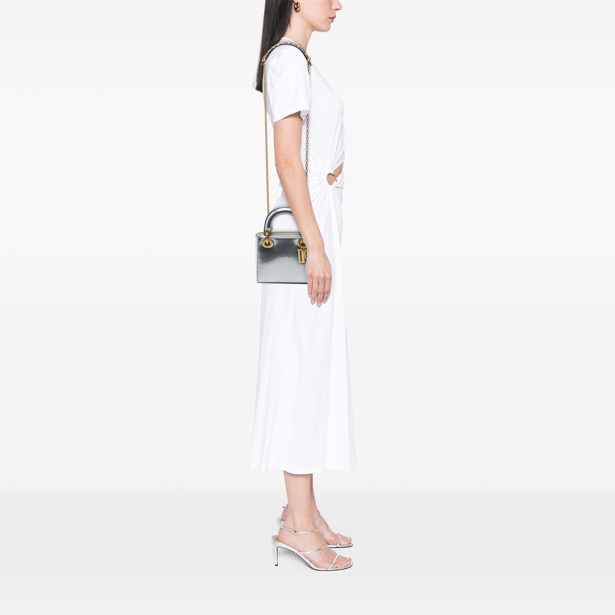 Dior Mini Metallic Patent Lady Dior
