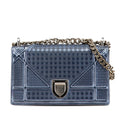 Dior Mini Metallic Patent Microcannage Diorama Flap