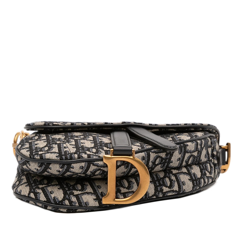 Dior Mini Oblique Canvas Saddle Bag