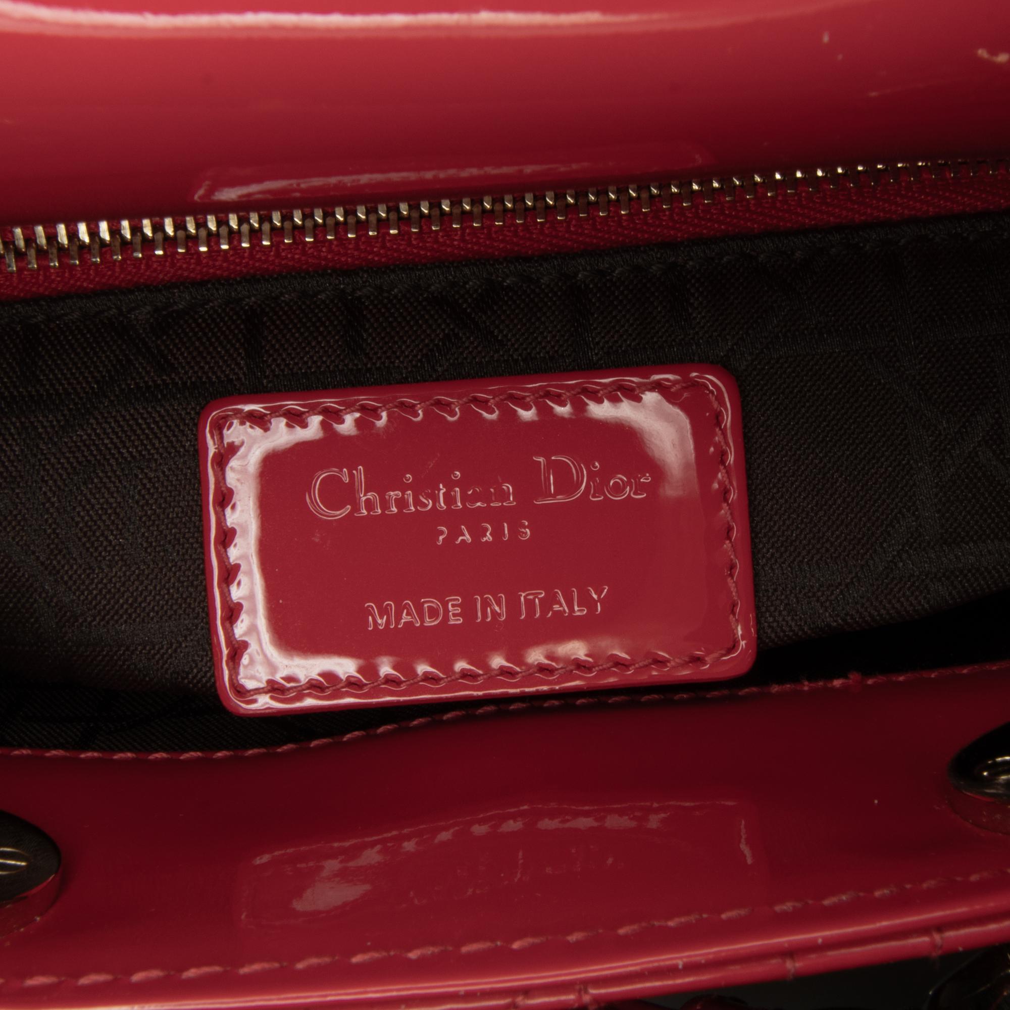 Dior Mini Patent Cannage Lady Dior (SHG-mq5mlX)