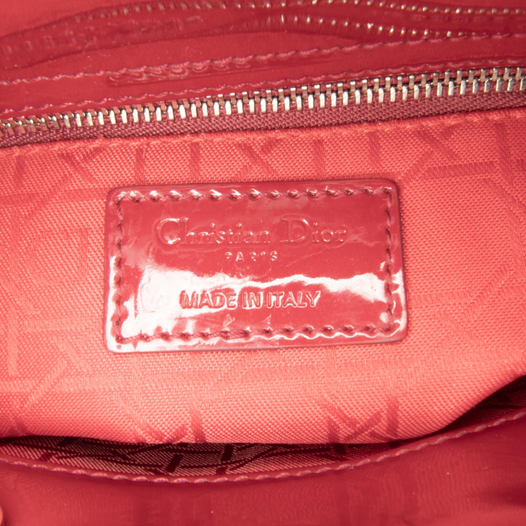 Dior Mini Patent Cannage Lady Dior (SHG-FguC4T)