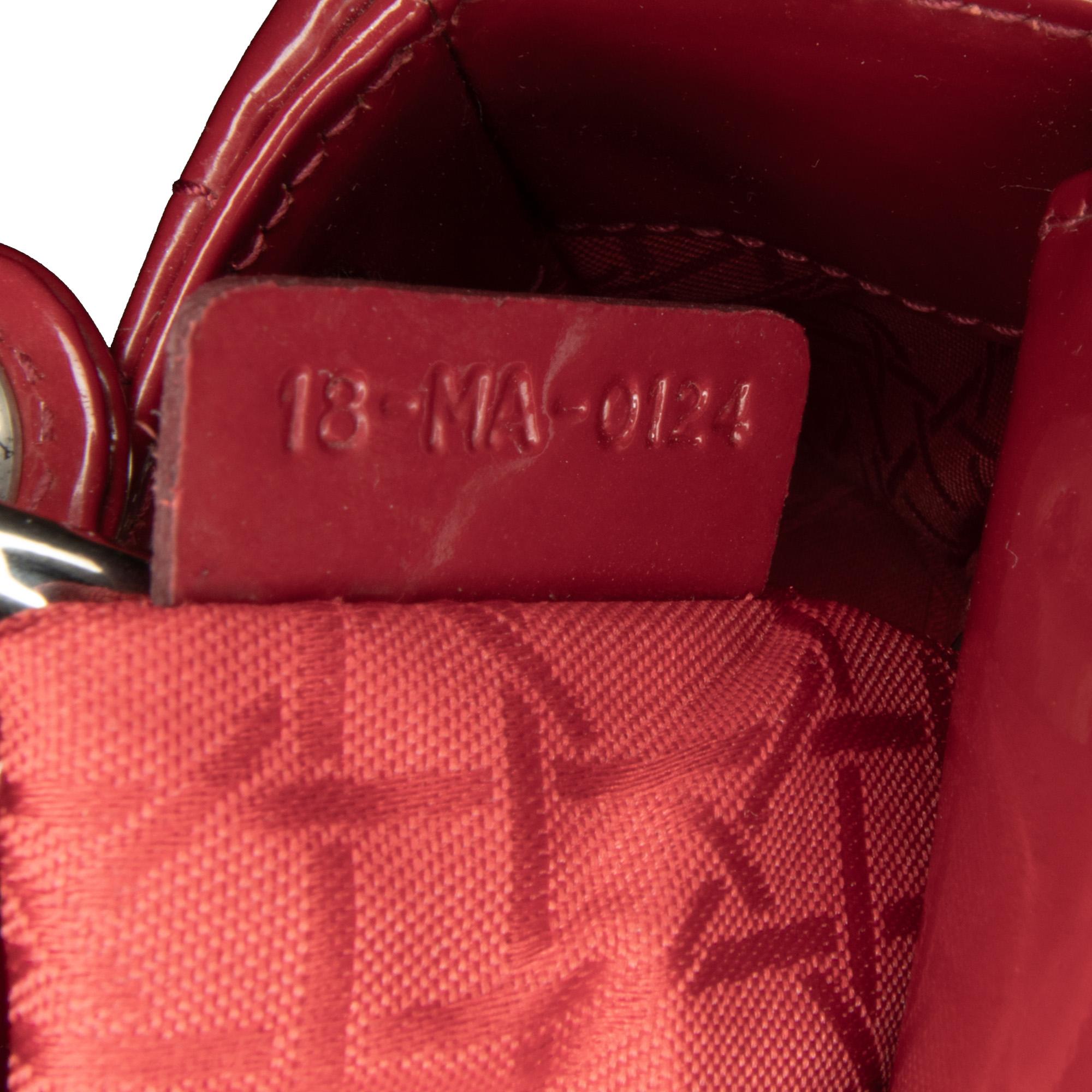 Dior Mini Patent Cannage Lady Dior (SHG-FguC4T)