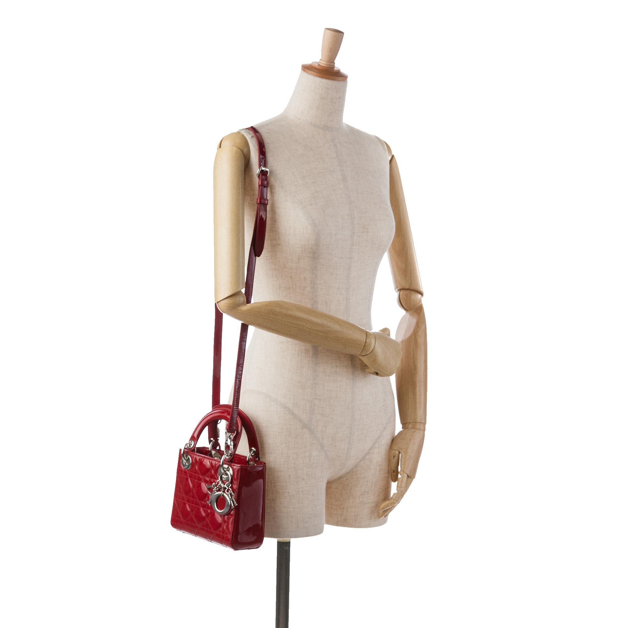 Dior Mini Patent Cannage Lady Dior (SHG-FguC4T)