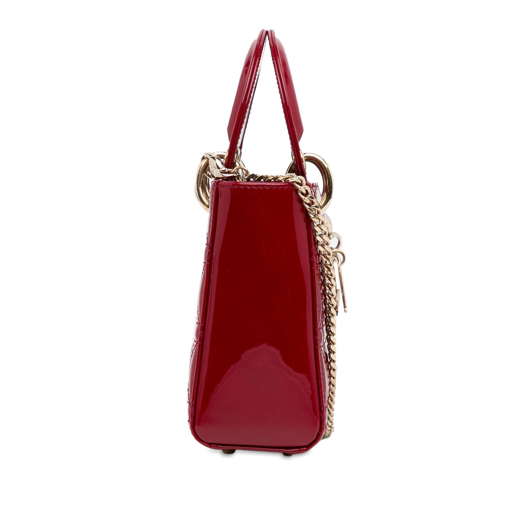 Dior Mini Patent Cannage Lady Dior (SHG-xyZM3w)