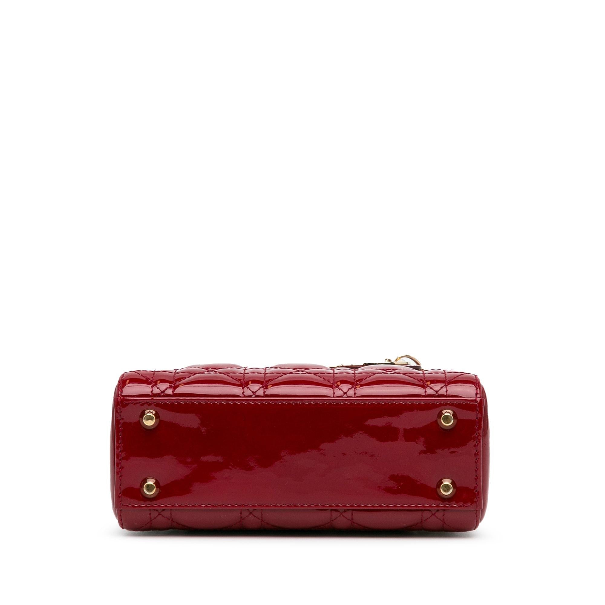 Dior Mini Patent Cannage Lady Dior (SHG-nahdcS)