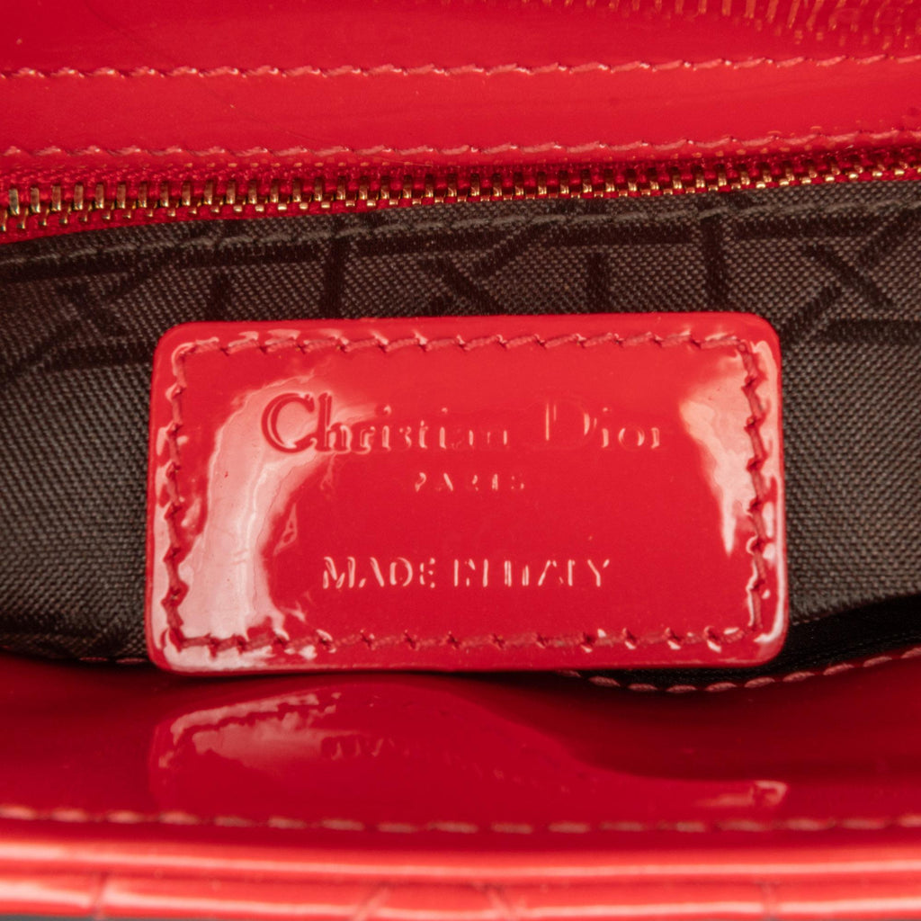 Dior Mini Patent Cannage Lady Dior (SHG-vUKhxA)