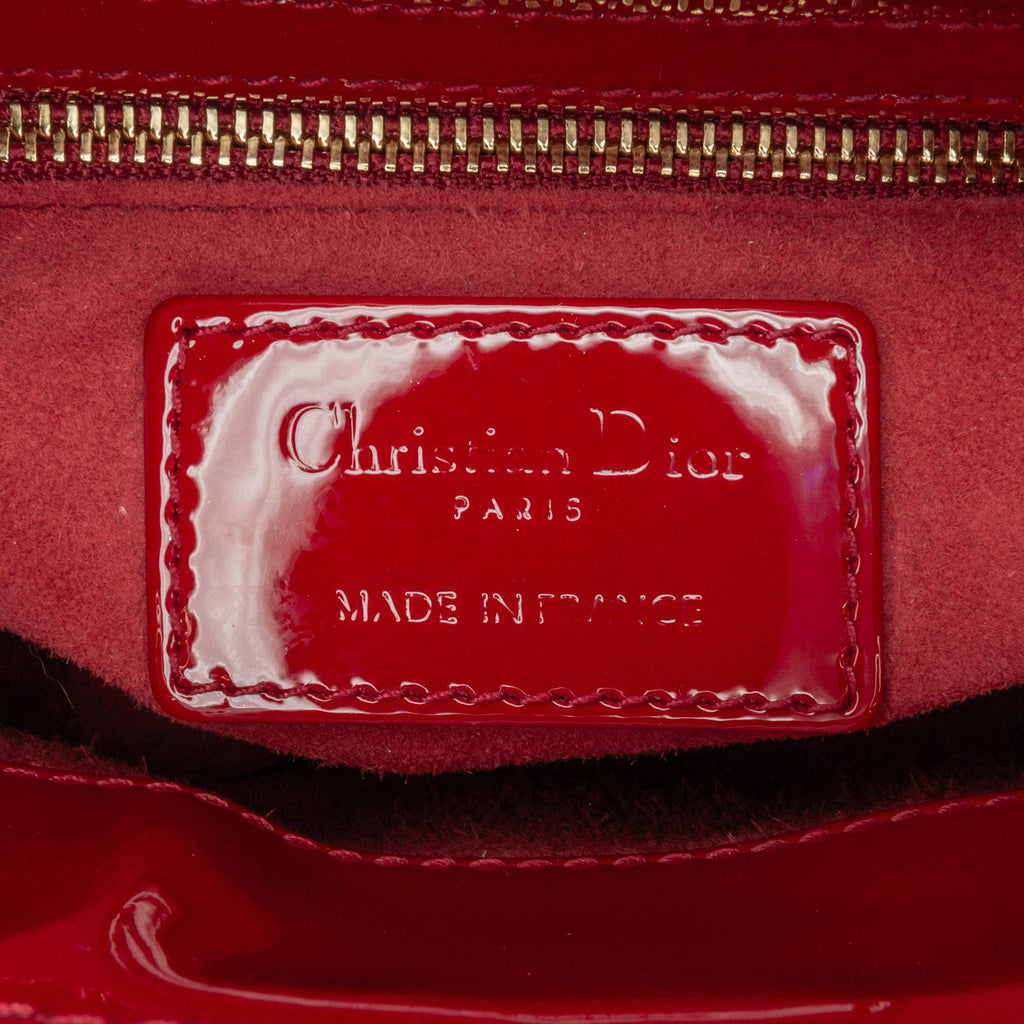 Dior Mini Patent Cannage Lady Dior (SHG-LSA7kd)