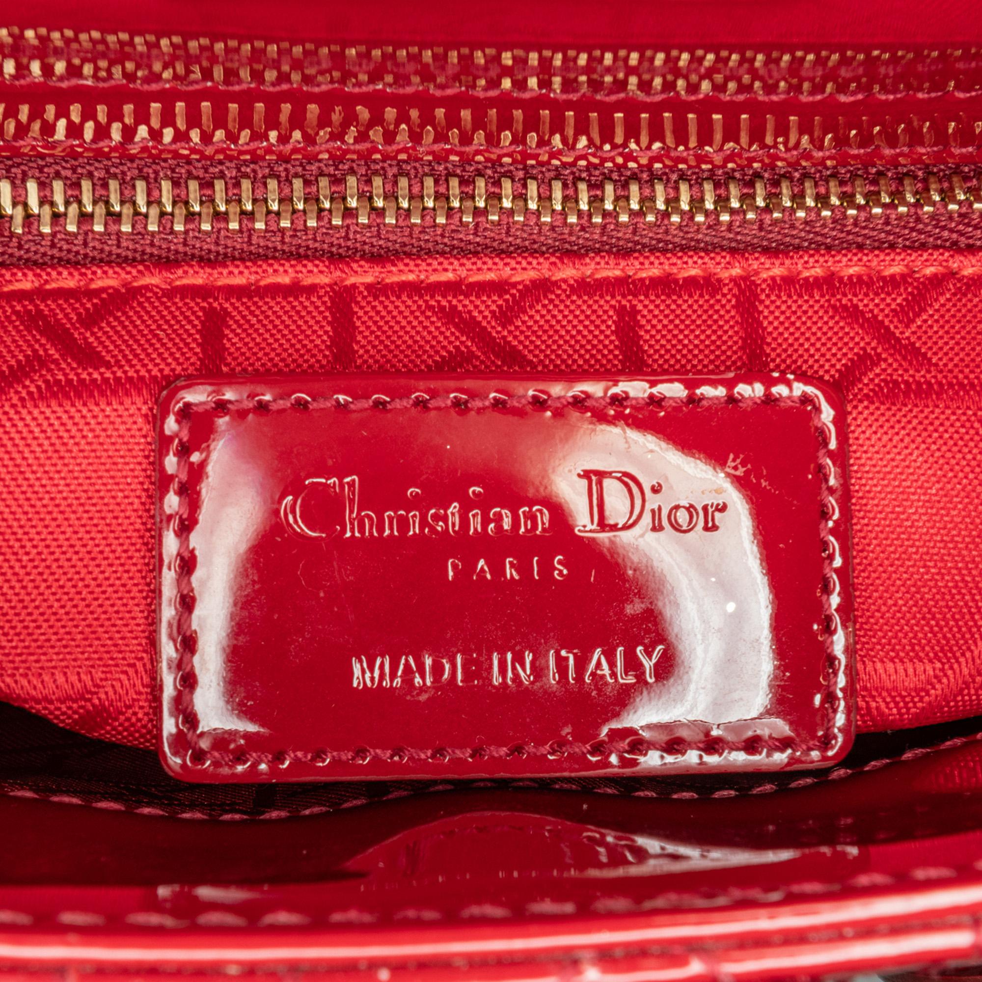 Dior Mini Patent Cannage Lady Dior (SHG-tnziLP)