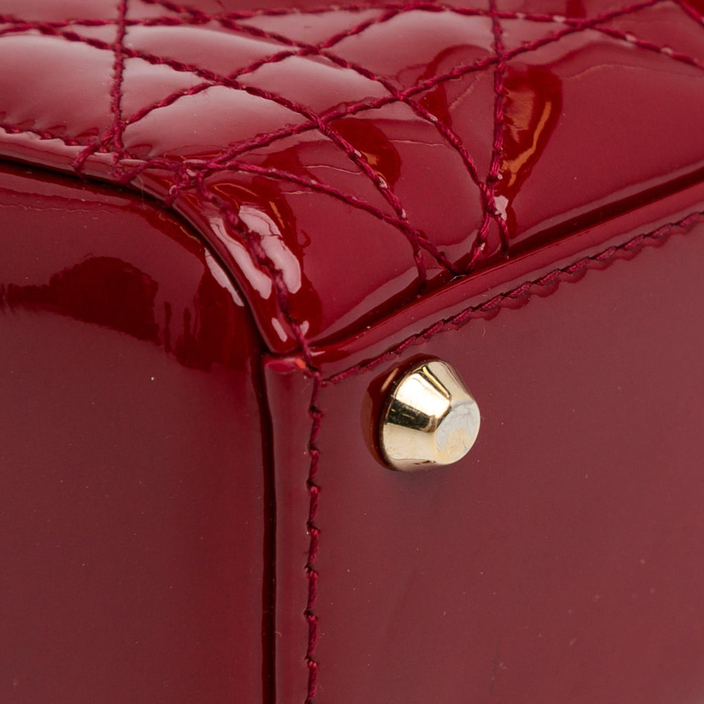 Dior Mini Patent Cannage Lady Dior (SHG-1yYMQN)