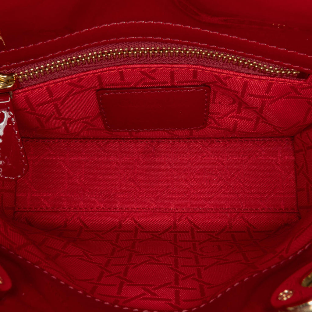 Dior Mini Patent Cannage Lady Dior (SHG-1yYMQN)