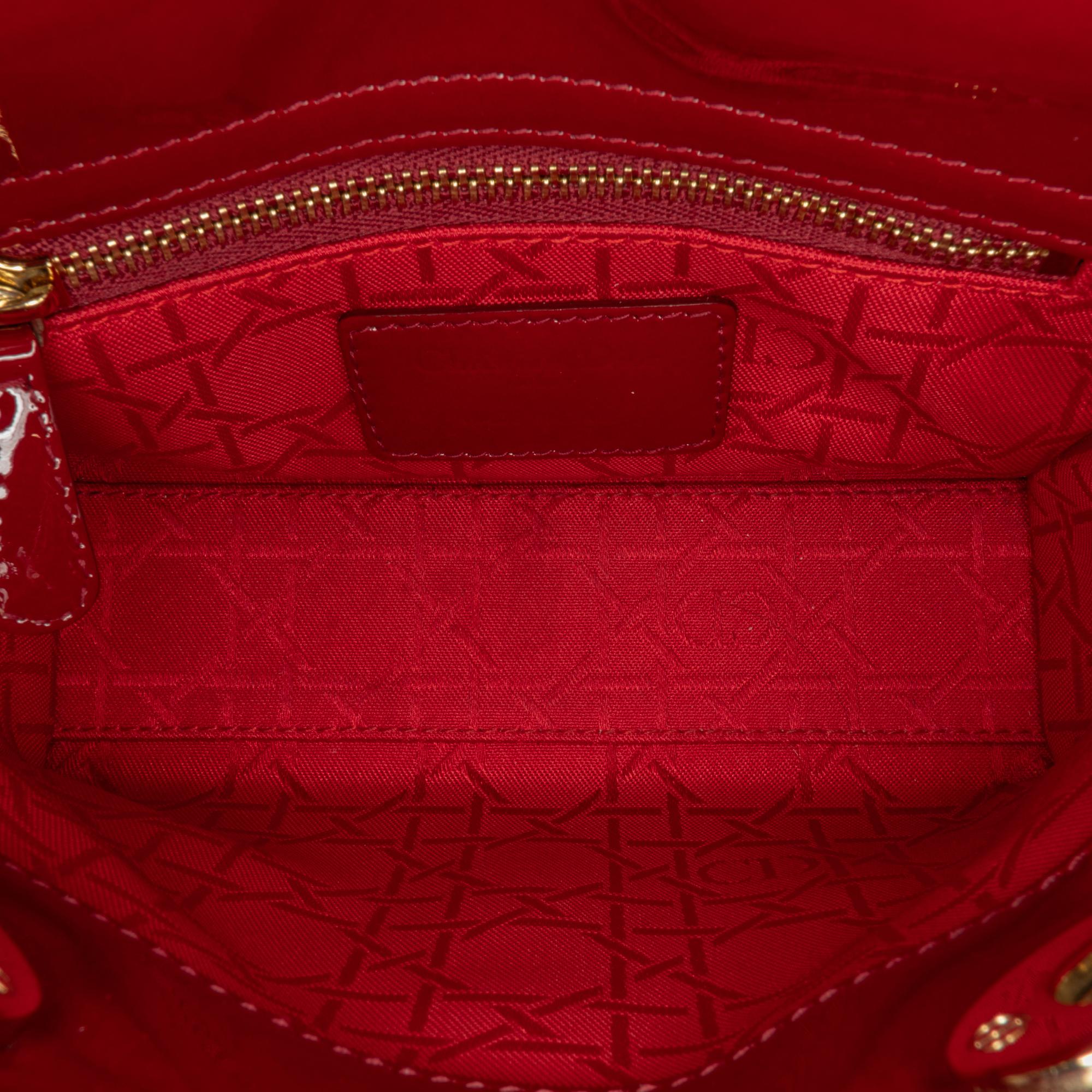 Dior Mini Patent Cannage Lady Dior (SHG-1yYMQN)