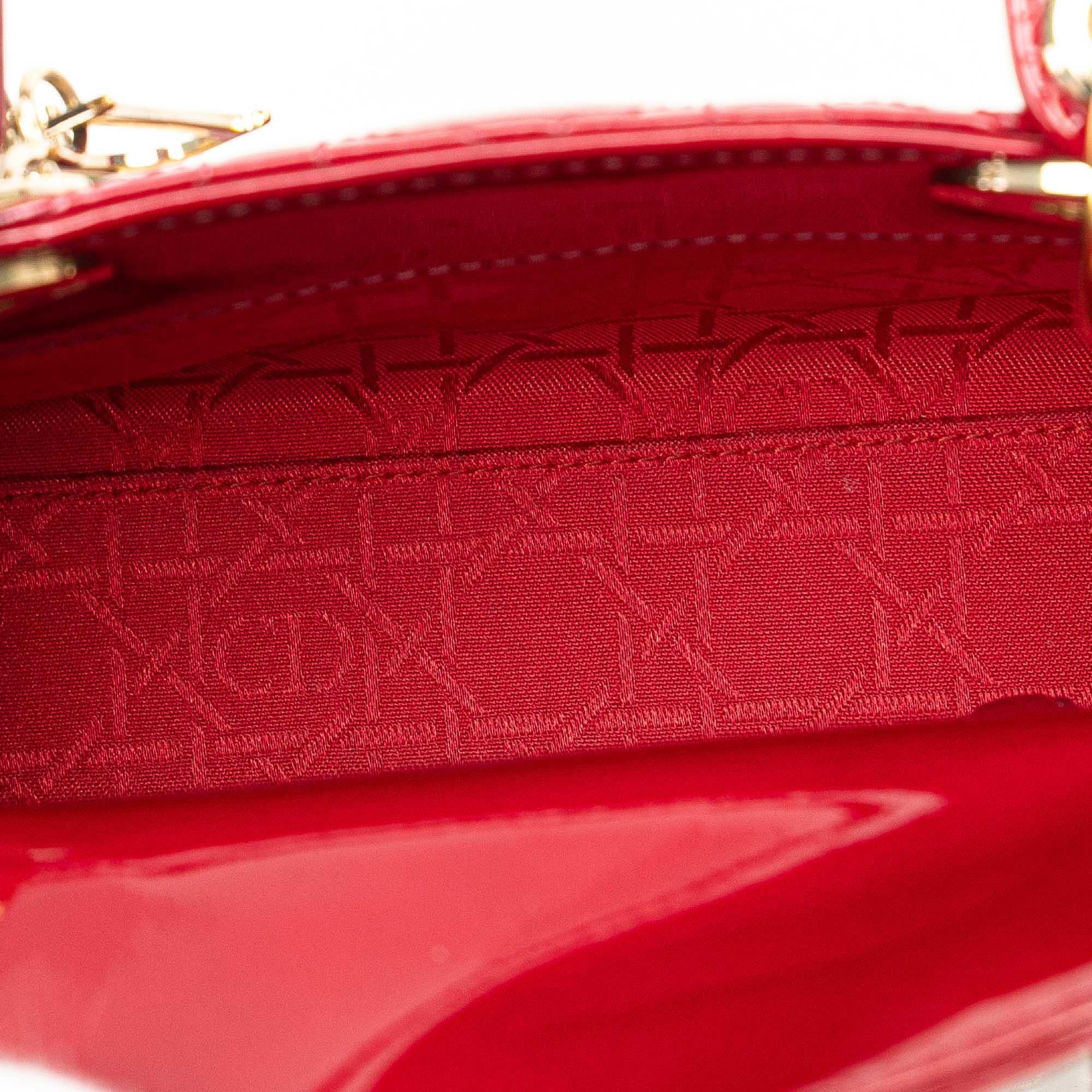 Dior Mini Patent Cannage Lady Dior (SHG-zlHyBX)