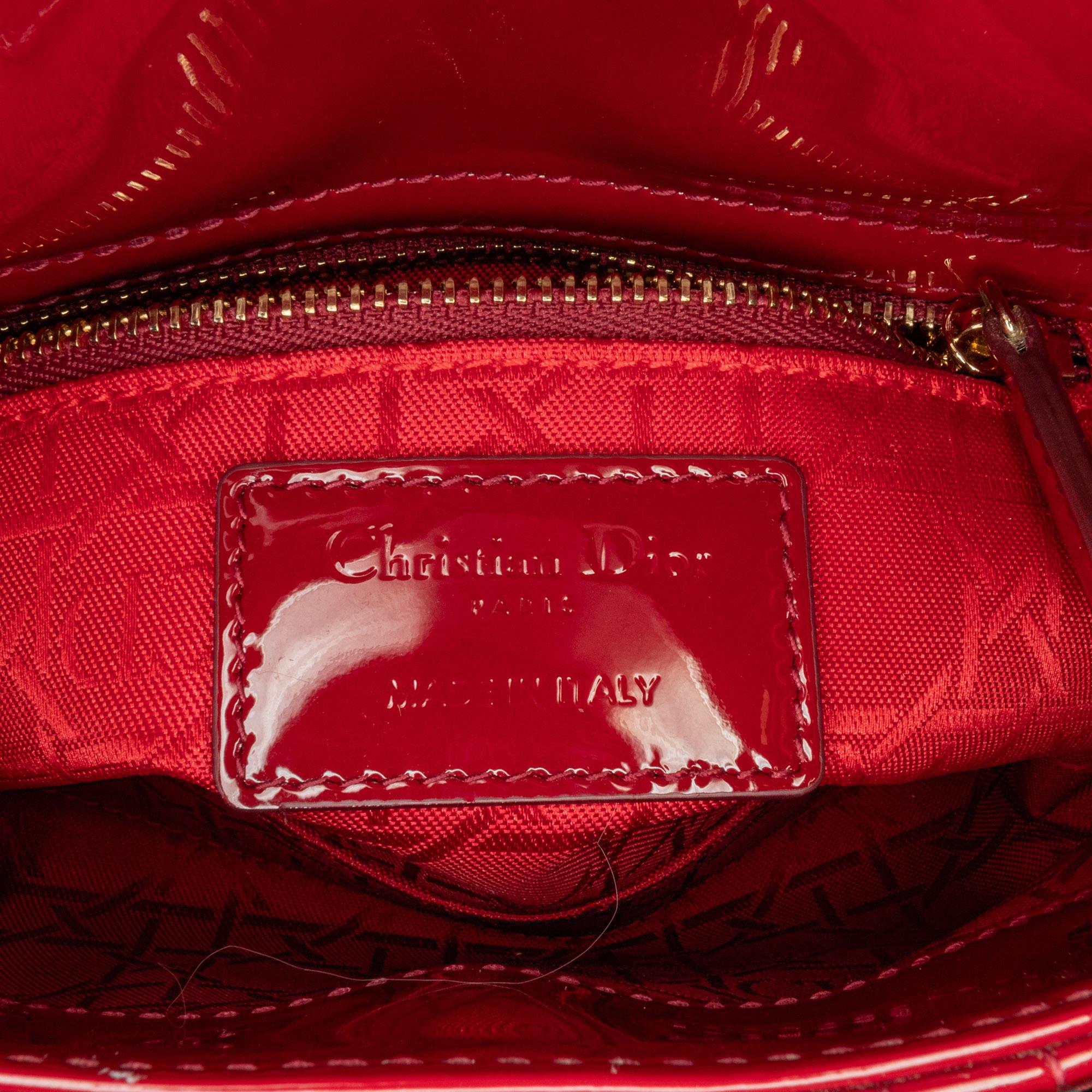 Dior Mini Patent Cannage Lady Dior (SHG-5cWfM7)