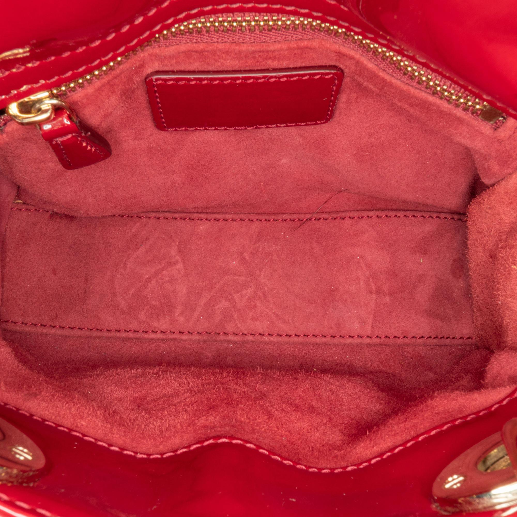 Dior Mini Patent Cannage Lady Dior (SHG-bl7bnY)