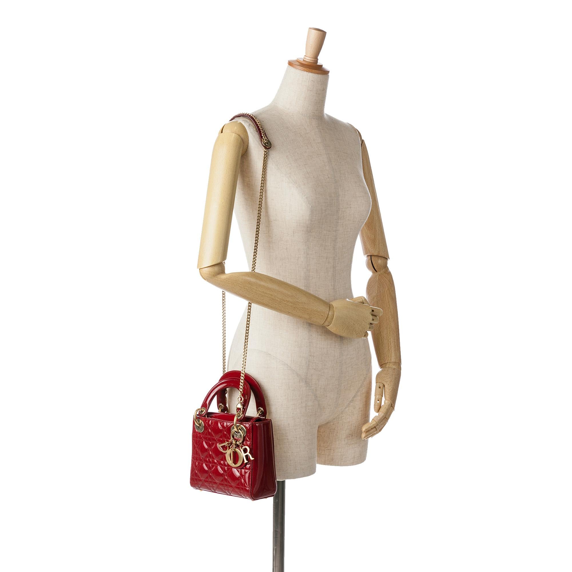 Dior Mini Patent Cannage Lady Dior (SHG-5jmUhi)