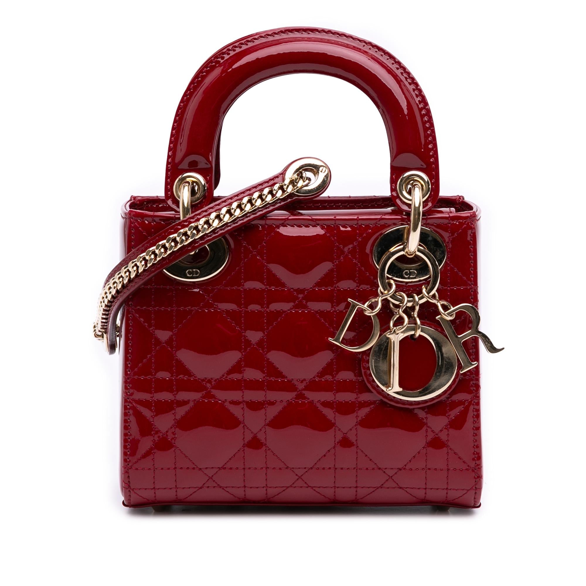 Dior Mini Patent Cannage Lady Dior