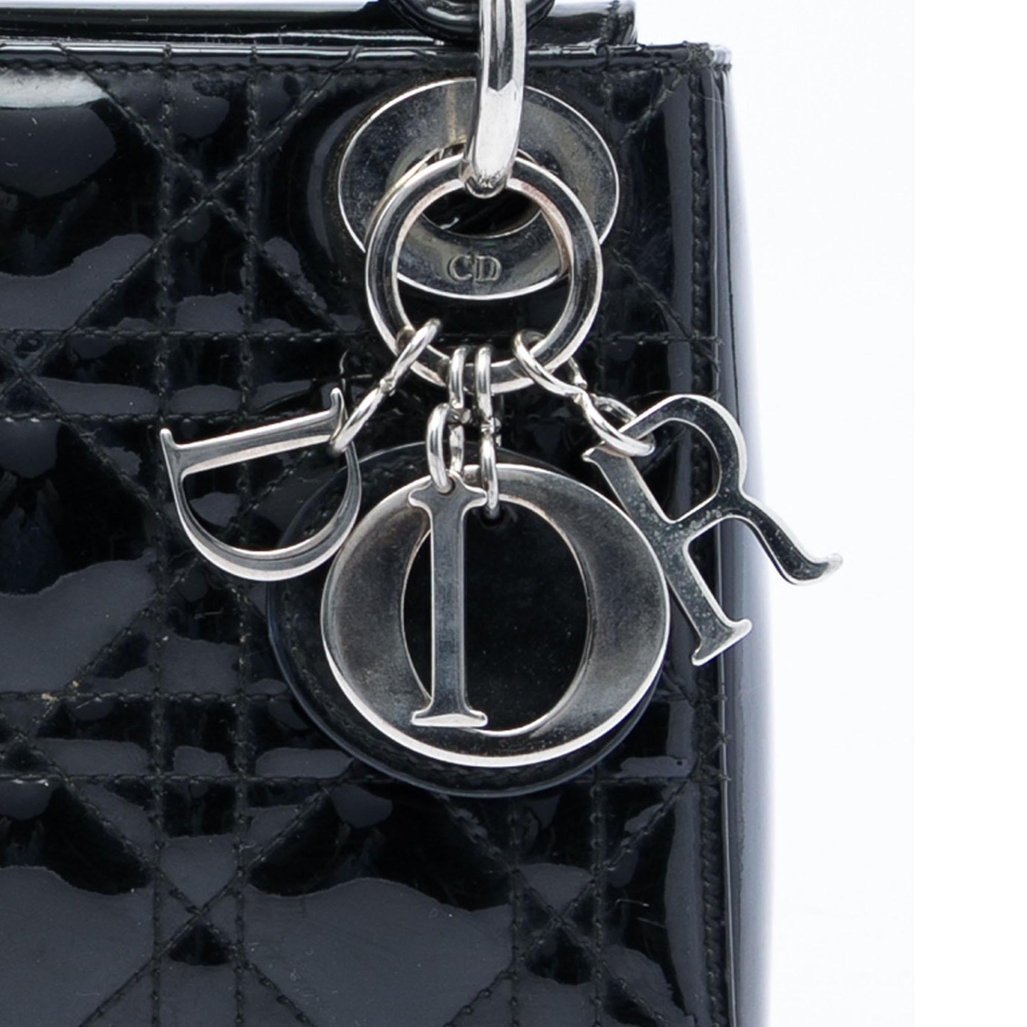 Dior Mini Patent Cannage Lady Dior