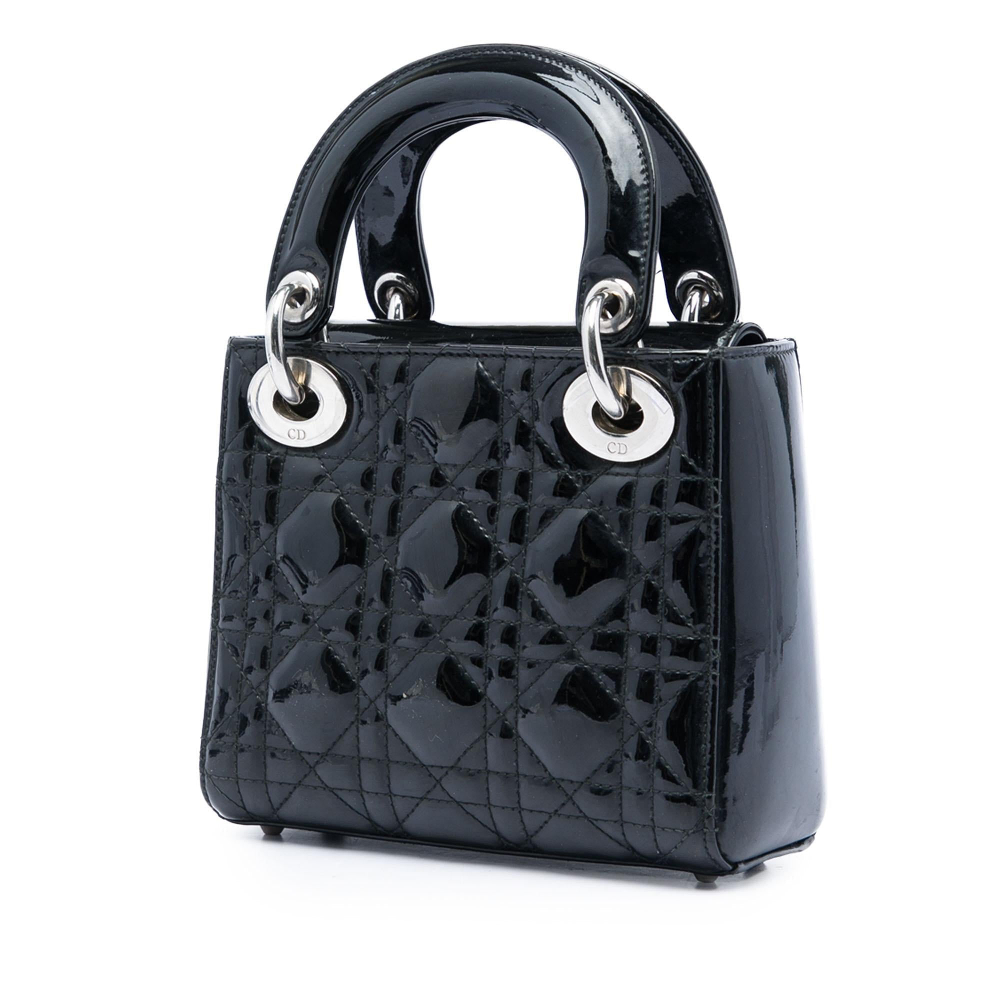 Dior Mini Patent Cannage Lady Dior