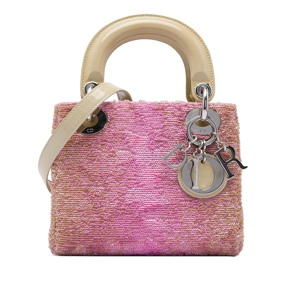 Dior Mini Patent Sequined Lady Dior