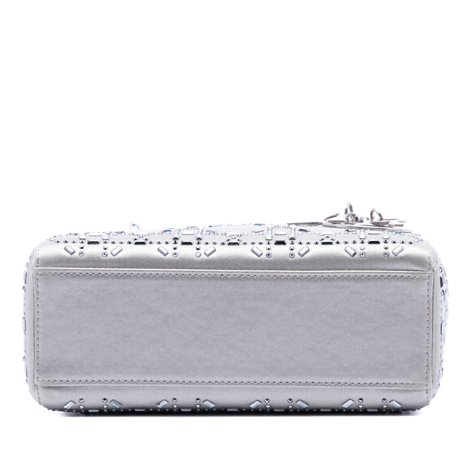 Dior Mini Satin Cannage Crystal Embellished Lady Dior