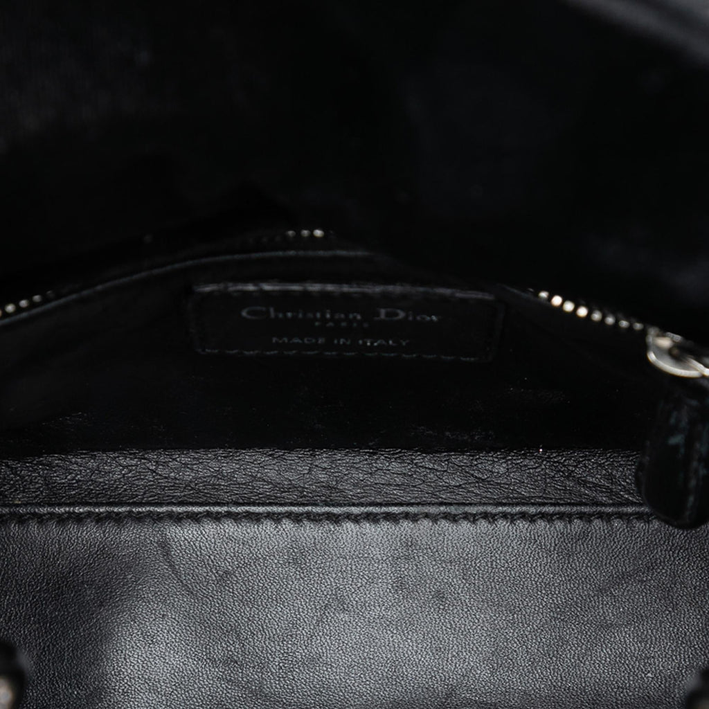 Dior Mini Satin Cannage Crystal Embellished Lady Dior