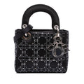 Dior Mini Satin Cannage Strass Crystal Embellished Lady Dior