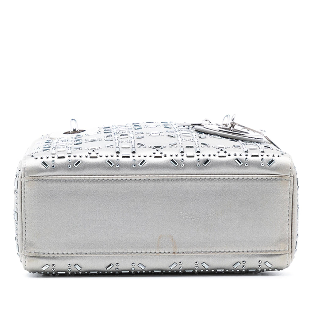 Dior Mini Satin Cannage Strass Crystal Embellished Lady Dior