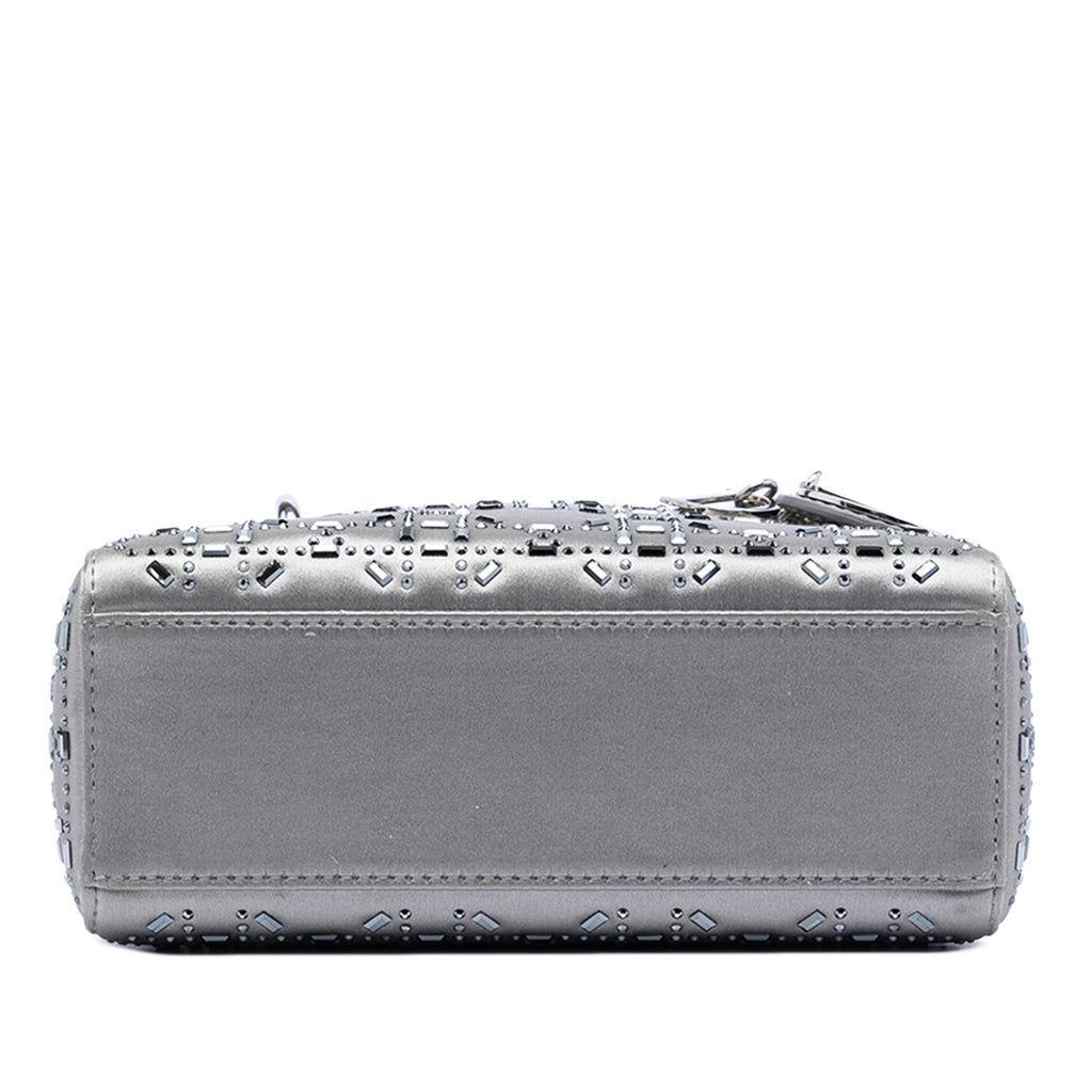 Dior Mini Satin Cannage Strass Crystal Embellished Lady Dior