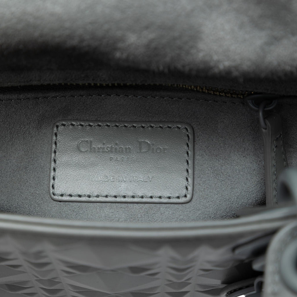 Dior Mini Ultra Matte Calfskin Diamond Cannage Lady Dior