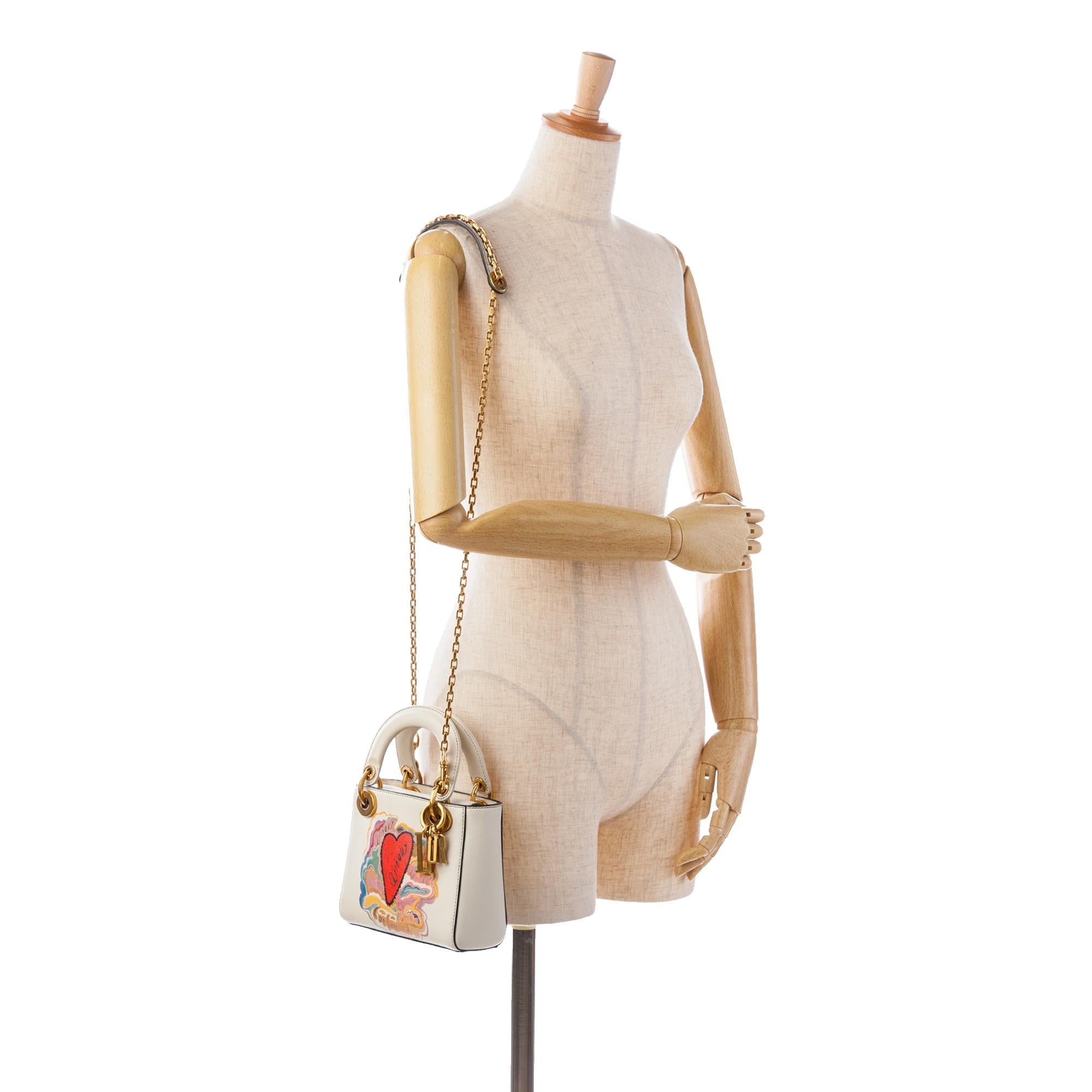 Dior Niki De Saint Phalle Mini Calfskin Dioramour Lady Dior (SHG-wSY3gY)