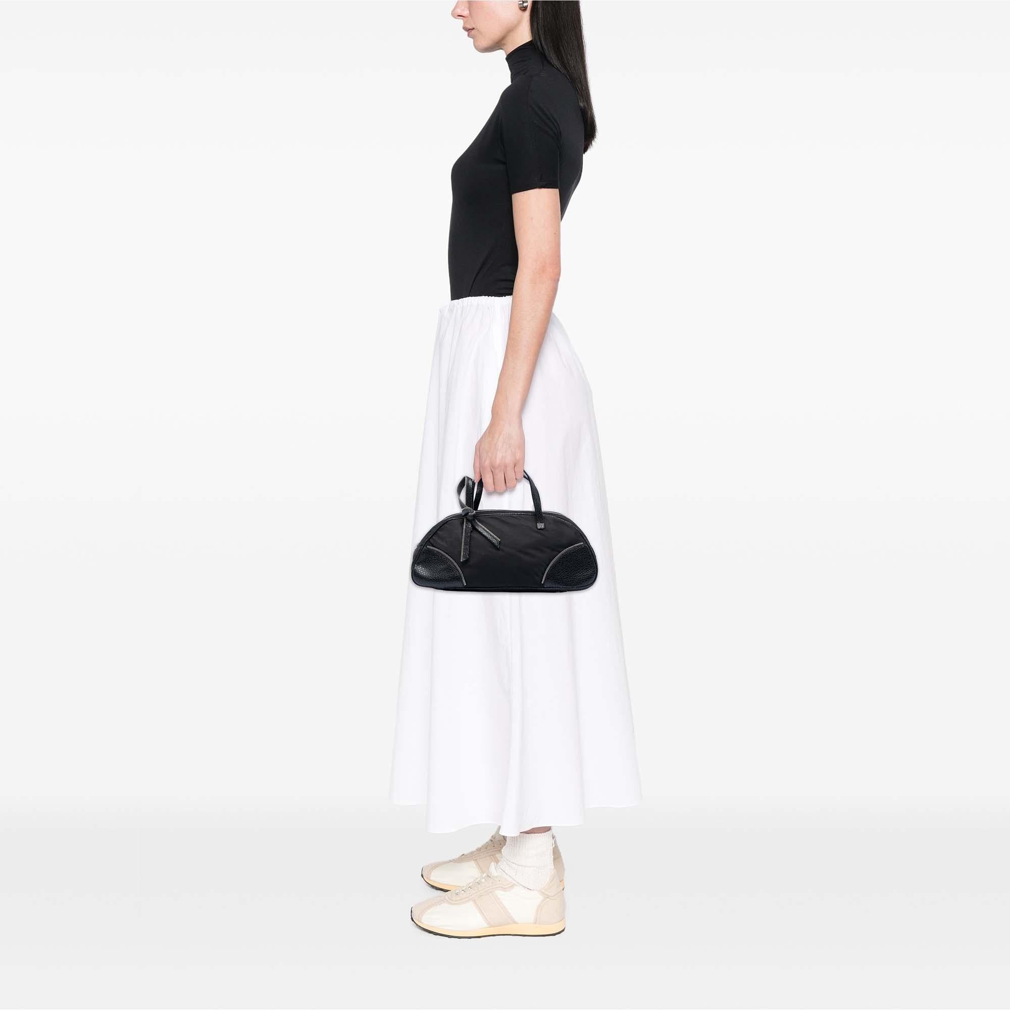 Dior Nylon and Calfskin Bow Handbag