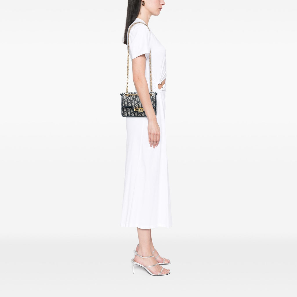 Dior Oblique Canvas CD Lock Chain Flap Crossbody