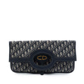 Dior Oblique Canvas Fold Over Clutch