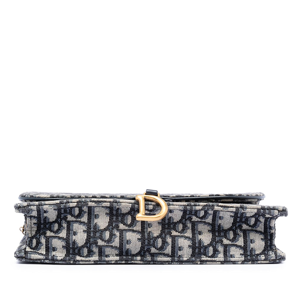 Dior Oblique Canvas Saddle Pouch Wallet on Chain
