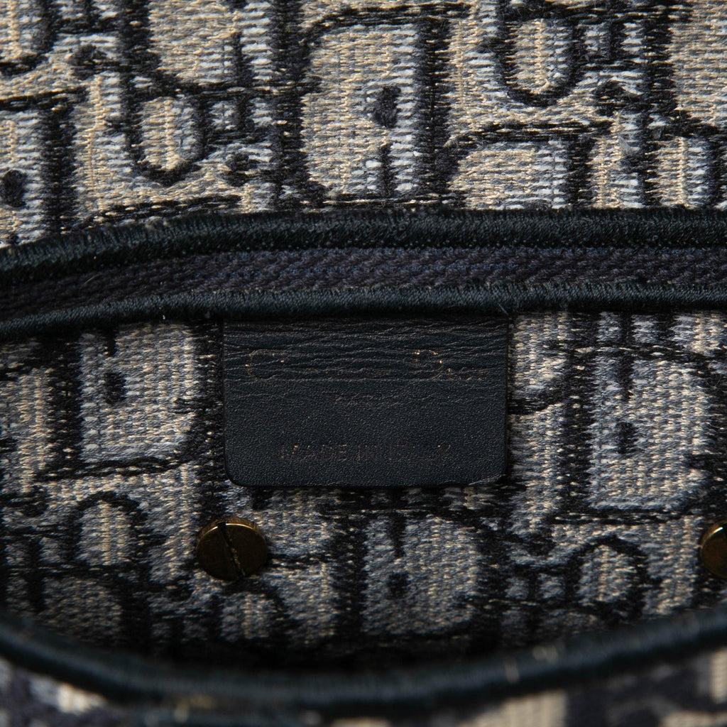 Dior Oblique Embroidered Canvas Saddle Bag
