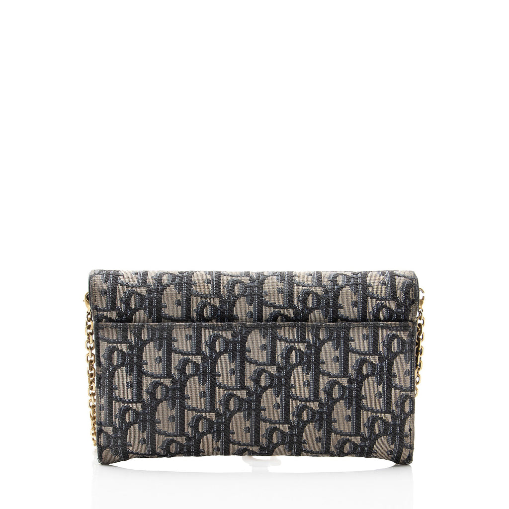 Dior Oblique Saddle Chain Wallet Crossbody