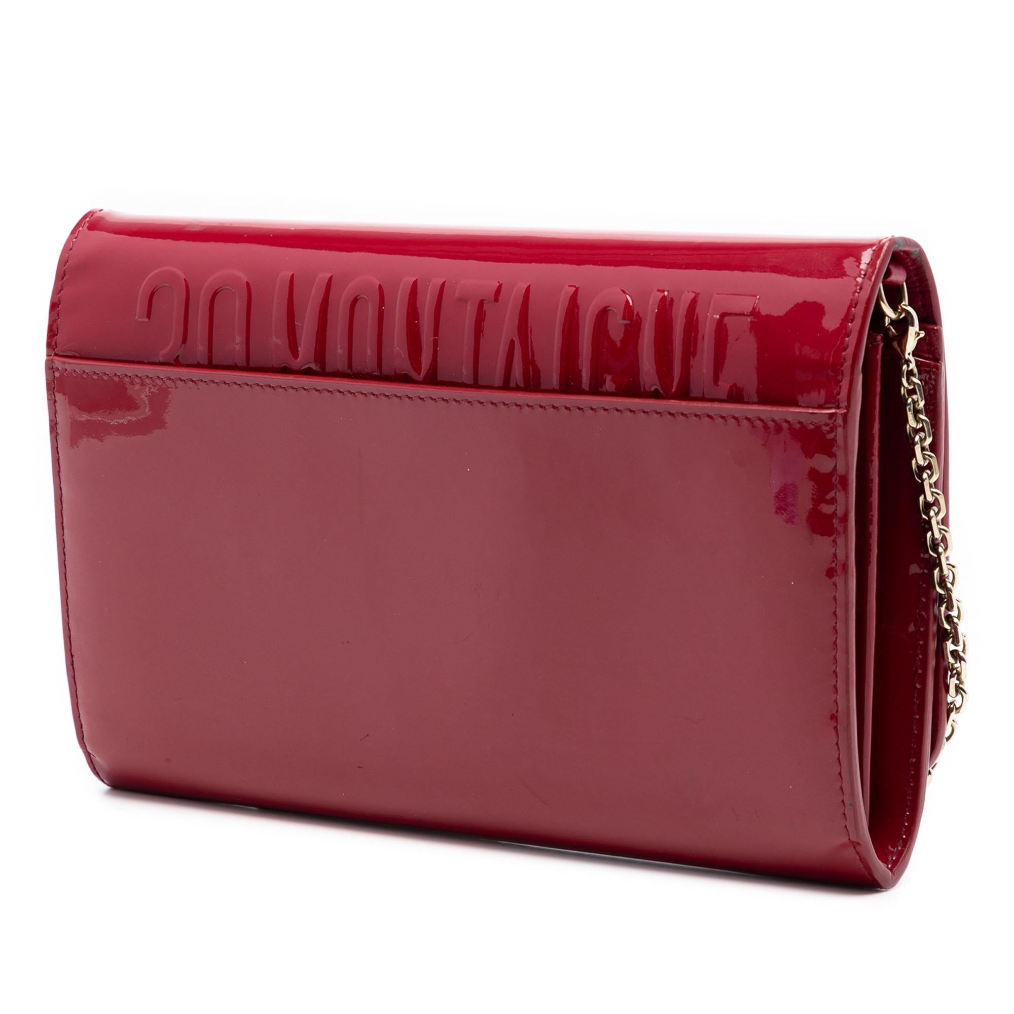 Dior Patent 30 Montaigne Wallet on Chain