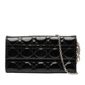 Dior Patent Cannage Lady Dior Wallet On Chain