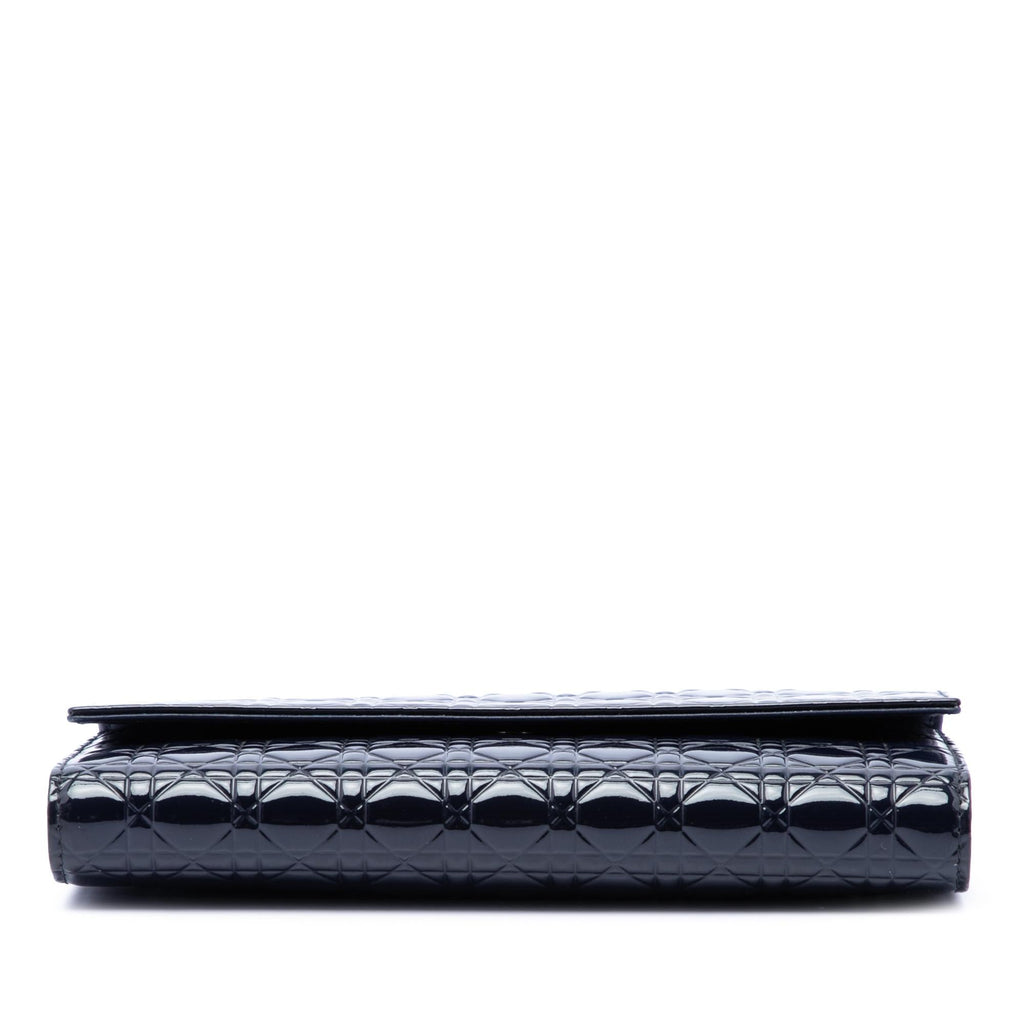 Dior Patent Cannage Lady Dior Wallet On Chain