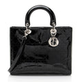Dior Patent Leather Lady Dior Large Tote