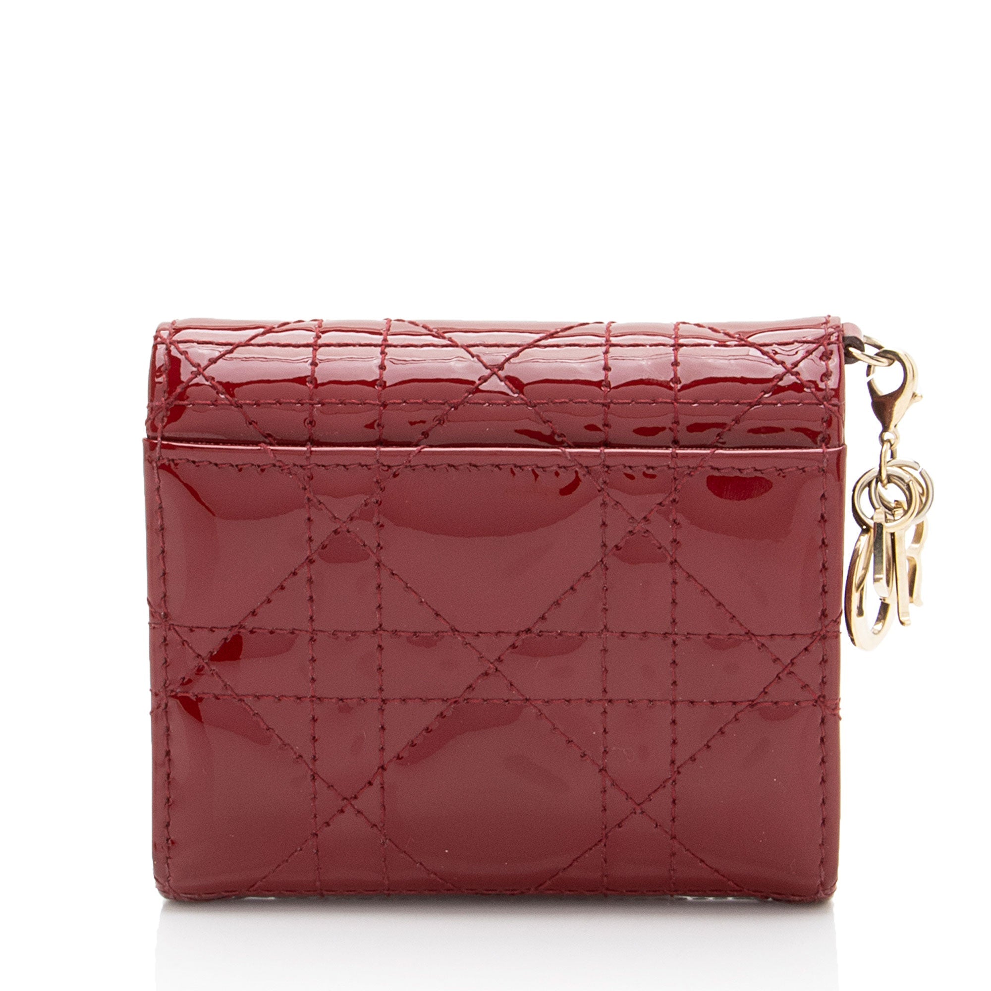 Dior Patent Leather Lady Dior Lotus Wallet
