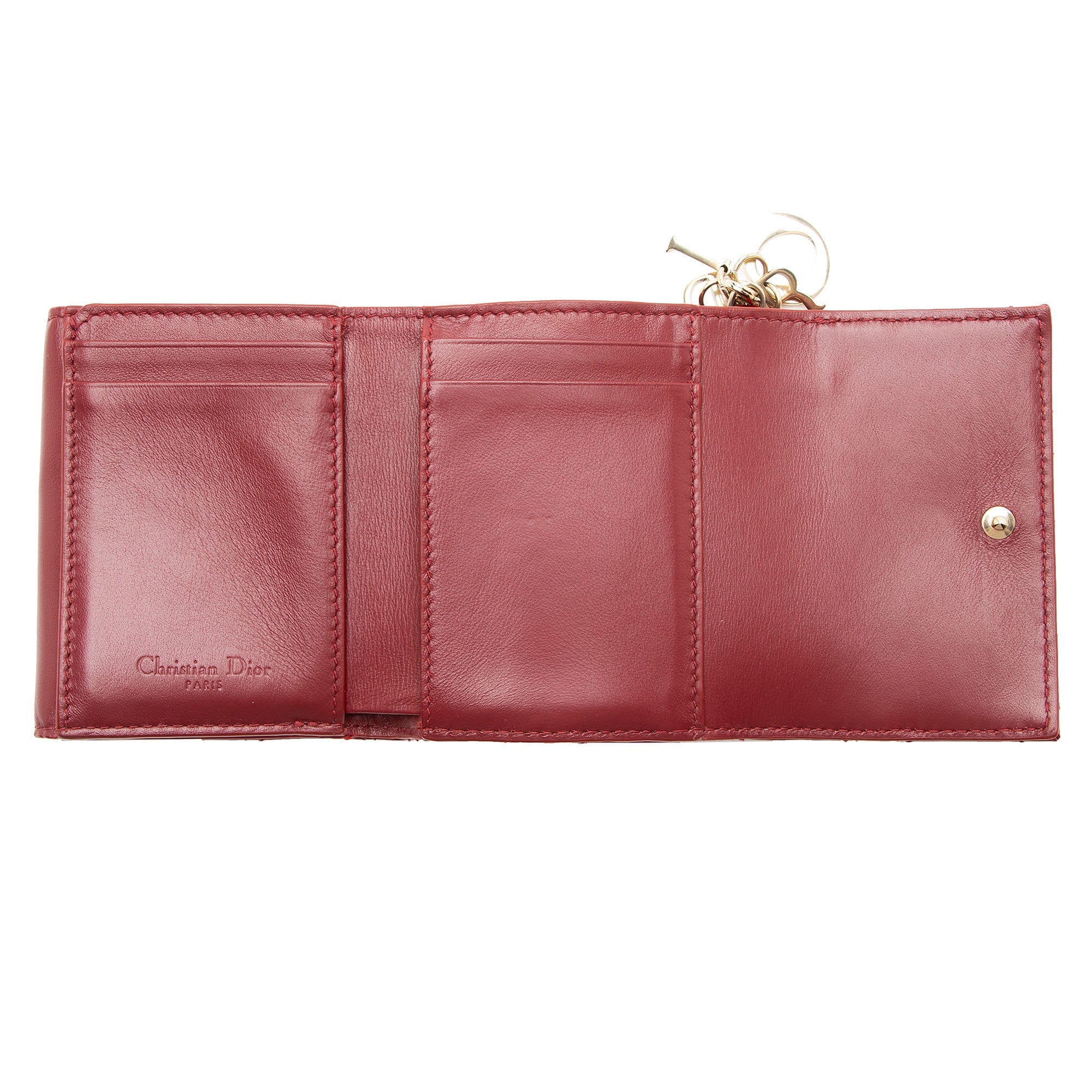Dior Patent Leather Lady Dior Lotus Wallet
